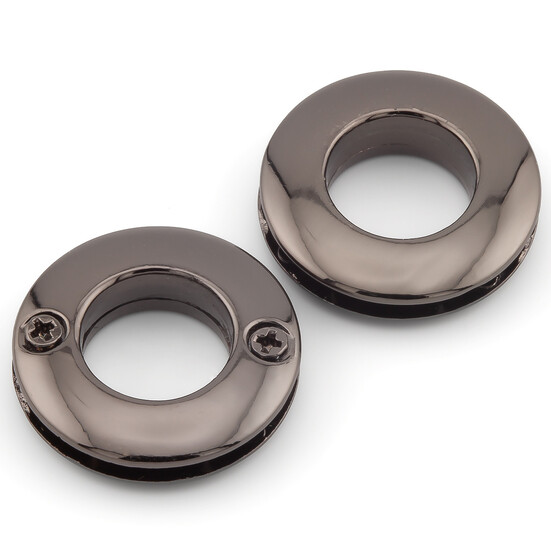 Люверс круглый на 2 винтах 35х7 мм Ø 17 мм 1 шт. Черный Никель