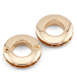 Люверс круглый на 2 винтах 26х6,6 мм Ø 13 мм 1 шт. Золото