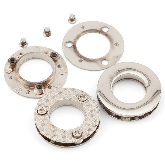 Люверс круглый на 3 винтах 30х5 мм Ø 15,7 мм 1 шт. Платина