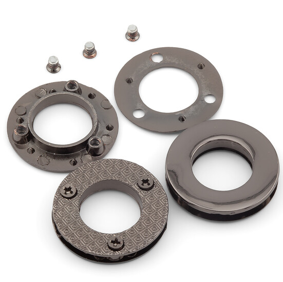 Люверс круглый на 3 винтах 30х5 мм Ø 15,7 мм 1 шт. Черный Никель