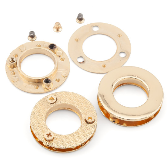 Люверс круглый на 3 винтах 30х5 мм Ø 15,7 мм 1 шт. Золото