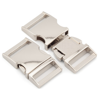 Фастекс замок металлический 38,7х20х10 мм Ø 16 мм 1 шт. Платина