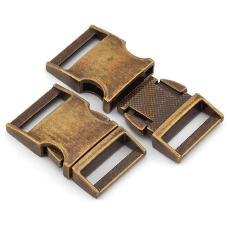 Фастекс замок металлический 39х26х10 мм Ø 20 мм 1 шт. Бронза