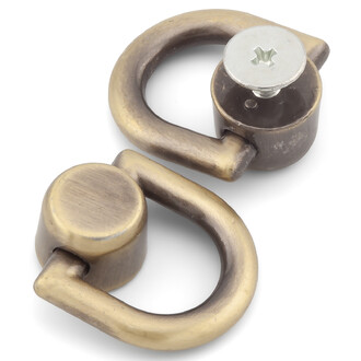 Винт с полукольцом 21х18х8 мм 2 шт. Античное Золото