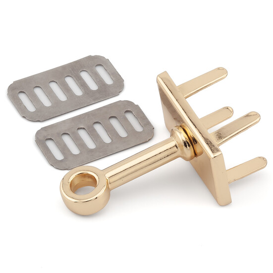 Замок для сумки Эрмес комплект 7 деталей 35х46х47 мм Золото