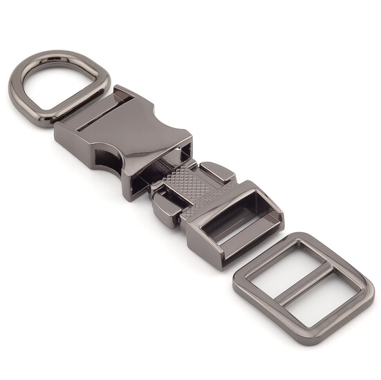 Набор из 3-ох Перетяжка Фастекс Полукольцо Ø 15,5 мм Черный Никель