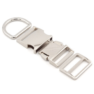 Набор из 3-ох Перетяжка Фастекс Полукольцо Ø 32 мм Платина