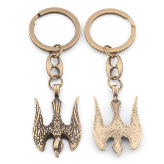 Брелок Тризуб Сокол 37х23 мм 81 мм 1 шт. Бронза