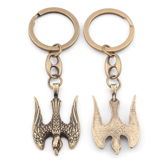 Брелок Тризуб Сокол 37х23 мм 81 мм 1 шт. Бронза