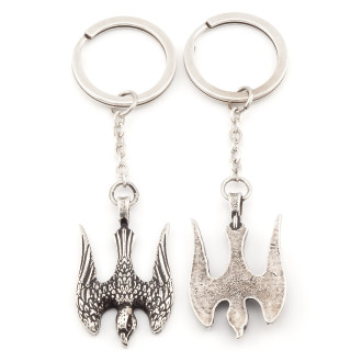 Брелок Тризуб Сокол 37х23 мм 86 мм 1 шт. Серебро