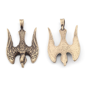 Подвеска Тризуб Сокол 37х23 мм 1 шт. Бронза