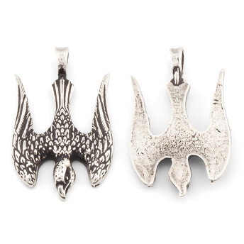 Подвеска Тризуб Сокол 37х23 мм 1 шт. Серебро