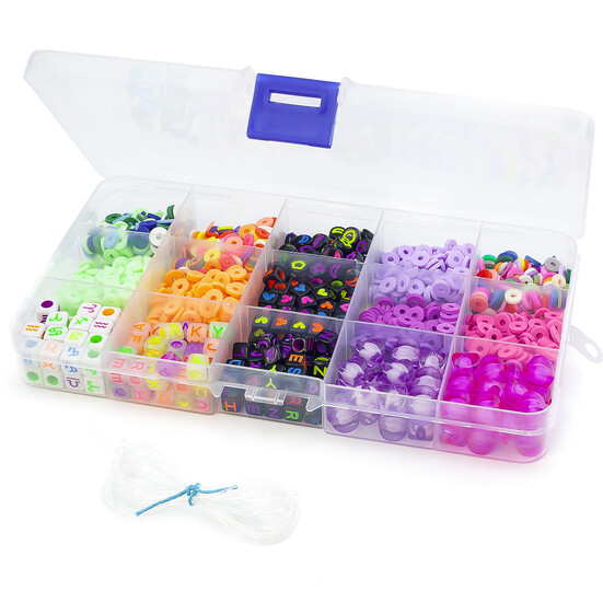 Набор для изготовления украшений №9 17х10х2 см 15 ячеек ±111 г (±1680 шт.)