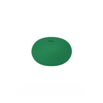 Бусина Рондель силиконовая для грызунков 14х8 мм Ø 2 мм 10 шт. Зеленый