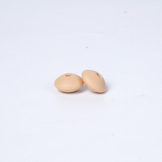 Намистина Розділювач силіконова для гризунків 11х6 мм Ø 2 мм 10 шт. Бежевий