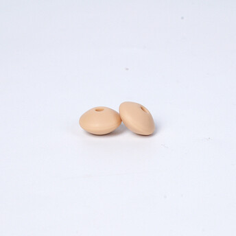 Бусина Разделитель силиконовая для грызунков 11х6 мм Ø 2 мм 10 шт. Бежевый