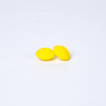 Бусина Разделитель силиконовая для грызунков 11х6 мм Ø 2 мм 10 шт. Желтый