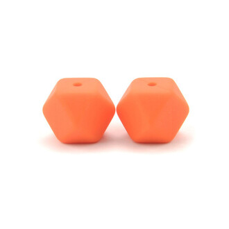 Бусина Многогранник силиконовая для грызунков 17 мм Ø 2 мм 1 шт. Оранжевый