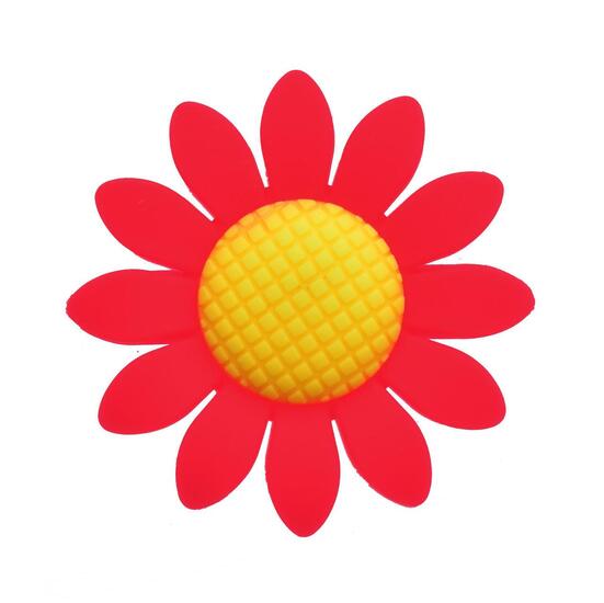 Намистина Соняшник силіконова для гризунків 40х10 мм 1 шт. Червоний з жовтим