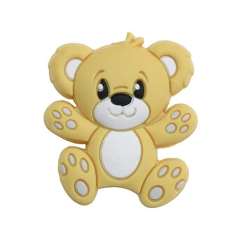 Бусина Мишка силиконовая для грызунков 28х25х9 мм 1 шт. Желтый