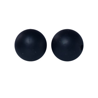 Бусина Шар с блестками силиконовая для грызунков 15 мм Ø 2 мм 5 шт. Черный