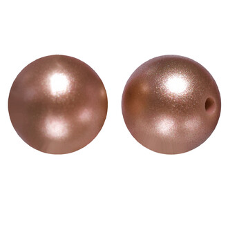 Бусина Шар с перламутром силиконовая для грызунков 15 мм Ø 2 мм 1 шт. Бронзовый