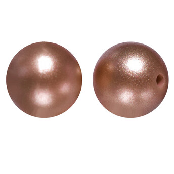 Бусина Шар с перламутром силиконовая для грызунков 15 мм Ø 2 мм 1 шт. Бронзовый
