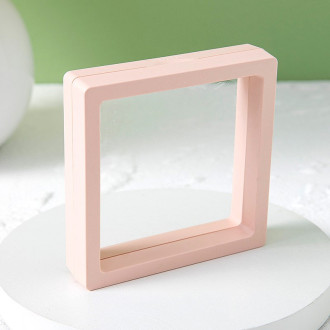 Ювелирная упаковка для украшений 7х7х2 см 1 шт. Пудровый