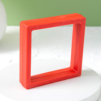 Ювелирная упаковка для украшений 9х9х2 см 1 шт. Красный