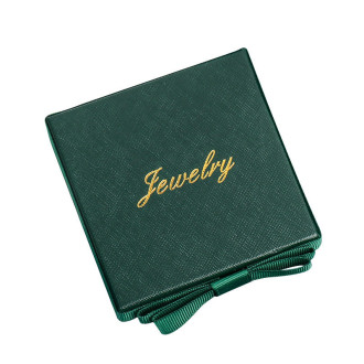 Ювелирная упаковка коробка для сережек кольца 5,5х5,5х3,5 см 1 шт. Зеленый