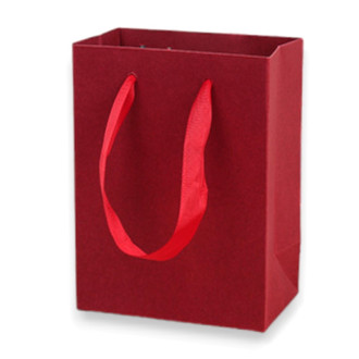 Подарочный пакет ювелирная упаковка 15,5х11,5х7 см 1 шт. Бордовий