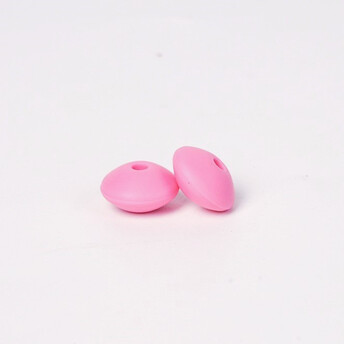 Бусина Разделитель силиконовая для грызунков 11х6 мм Ø 2 мм 10 шт. Розовый светлый
