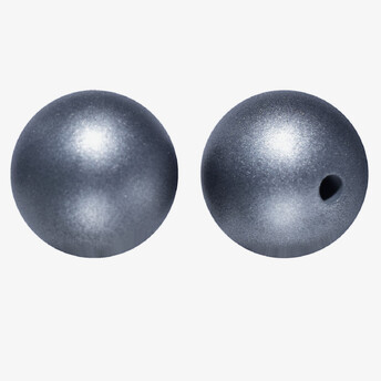 Бусина Шар с перламутром силиконовая для грызунков 15 мм Ø 2 мм 1 шт. Гематитовый