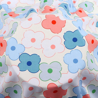 Ткань 100% вискоза LuxFabric 153 г/м² 1,45 м 1 м принт Blossoming peach