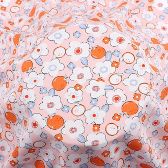 Ткань 100% вискоза LuxFabric 153 г/м² 1,45 м 1 м принт Blooming apple tree