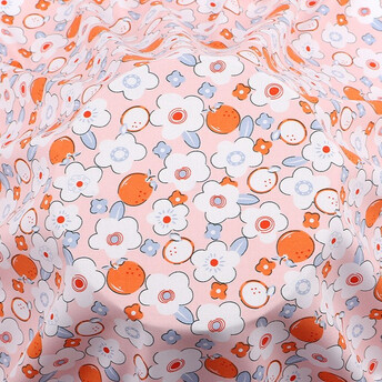 Ткань 100% вискоза LuxFabric 153 г/м² 1,45 м 1 м принт Blooming apple tree