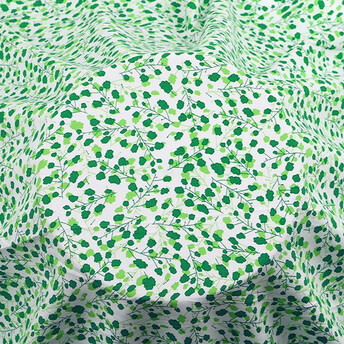 Ткань 100% вискоза LuxFabric 153 г/м² 1,45 м 1 м принт Green twigs