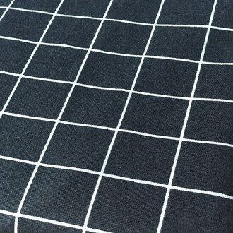 Ткань 55% лен 45% хлопок 160 г/м² 1,5 м 1 м принт Black cell