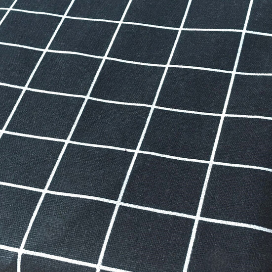 Ткань 55% лен 45% хлопок 160 г/м² 1,5 м 1 м принт Black cell