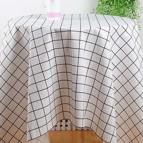 Ткань 55% лен 45% хлопок 160 г/м² 1,5 м 1 м принт White cell