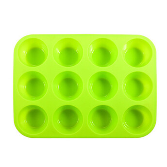 Форма силиконовая 12 яч. 29,5х22х3 см Ø 6,5 см 1 шт. Салатовый