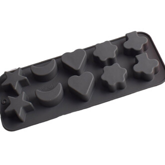 Форма силиконовая Фигуры 10 яч. Bakery 25х10, 2х2 см 1 шт. Серый