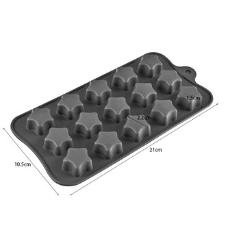 Форма силиконовая Звездочки 15 яч. Bakery 21х10,5 см Ø 2,2х1,5 см 1 шт. Серый