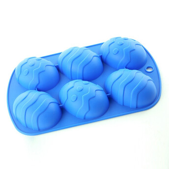 Форма силиконовая Пасхальные яйца 6 яч. 26,5х17х3,3 см 1 шт. Голубой