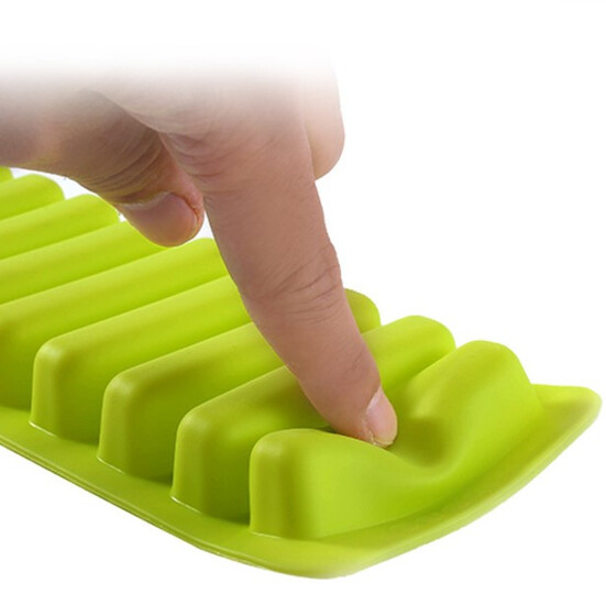 Форма силиконовая Палочки 10 яч. 25х9 см Ø 7,5х1,5 см 1 шт. Салатовый