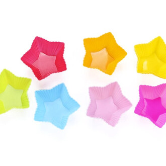 Форма для кекса Звездочка силиконовая 7х3,2 см 1 шт. Красный