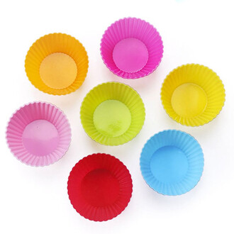 Форма для кекса Круглая силиконовая 7х3,4 см 1 шт. Желтый