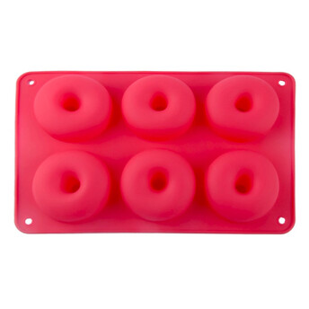 Форма силиконовая 6 яч. 27,4х17,6х2,3 см Ø 7,2 см 1 шт. Красный