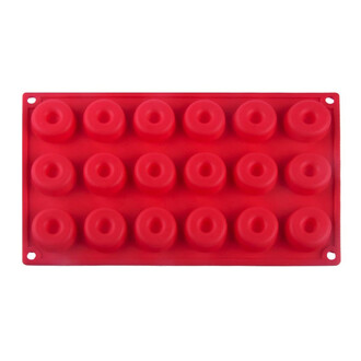Форма силиконовая 18 яч. 29х17х1,2 см Ø 3,9 см 1 шт. Красный