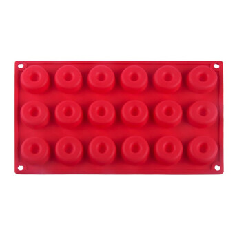 Форма силиконовая 18 яч. 29х17х1,2 см Ø 3,9 см 1 шт. Красный